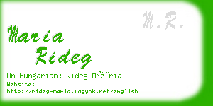 maria rideg business card